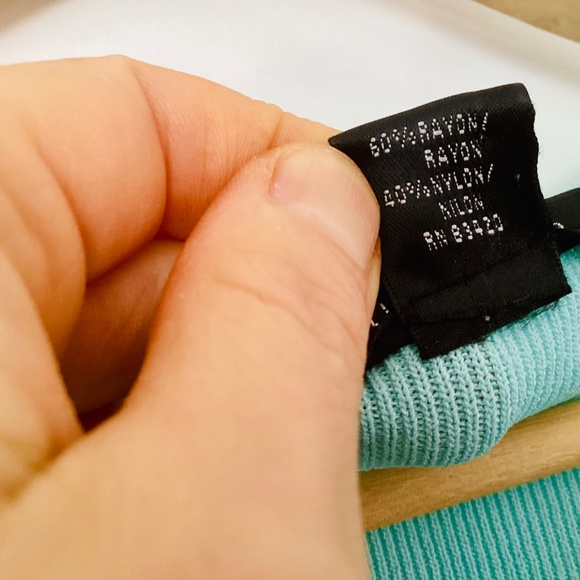 August Silk Rayon Blend Micro Rib Cardigan Women’s L Light Blue Feminine Preppy - Picture 7 of 13